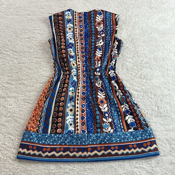 Vintage unbranded union made patterned mini dress, size xs - Picture 2 of 6